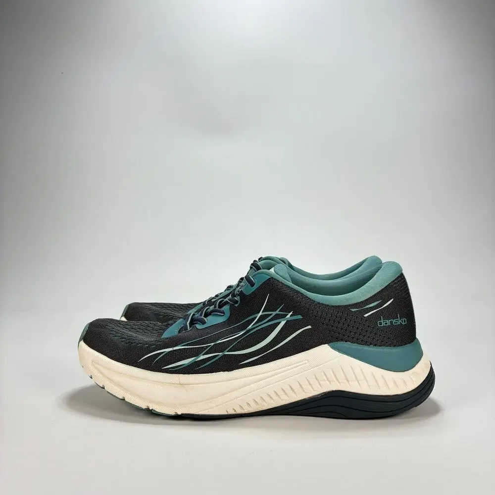 Dansko Pace Teal Black Lace Up Walking Shoes 4205757500 Womens Size US 7.5 EU 38